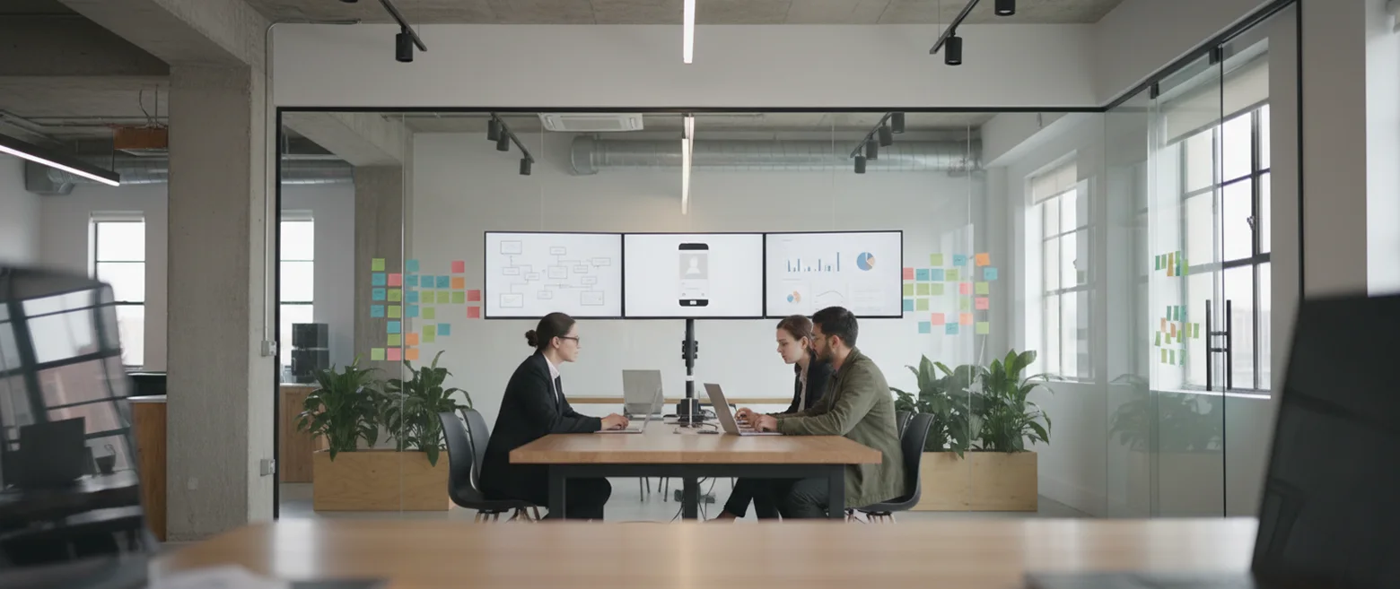 MVP development company workspace with product strategy team