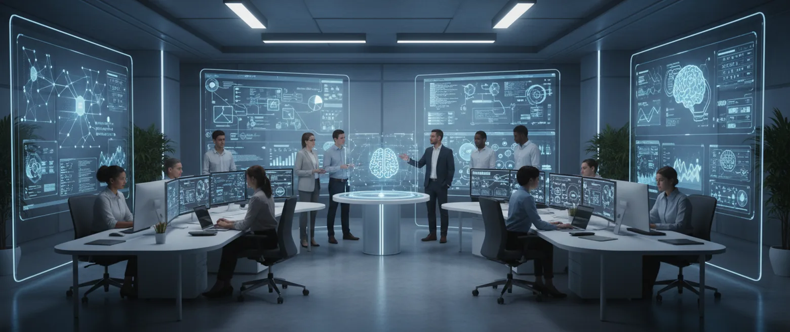 AI development services team building intelligent artificial intelligence solutions