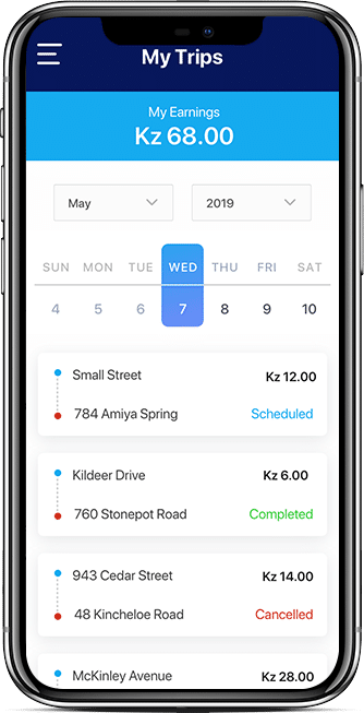 transport driver app features