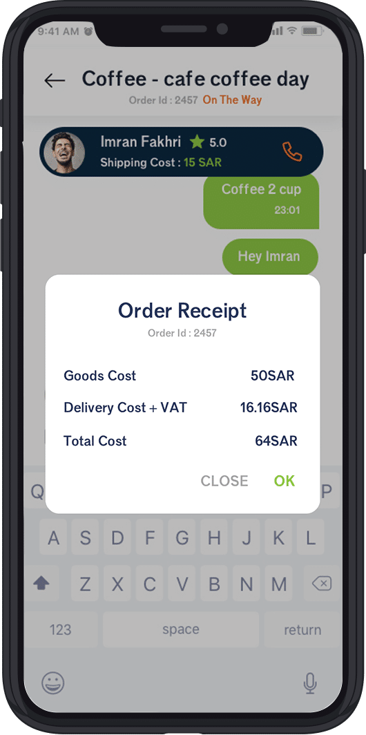 order receipt