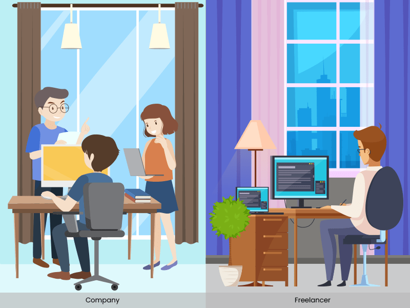 software development company vs freelancers