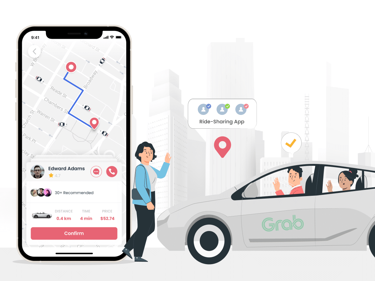 develop ride sharing app like grab